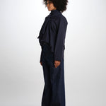 MARCEL camicia cotone con sciarpa FW26MARCBLO NAVY v de vinster 