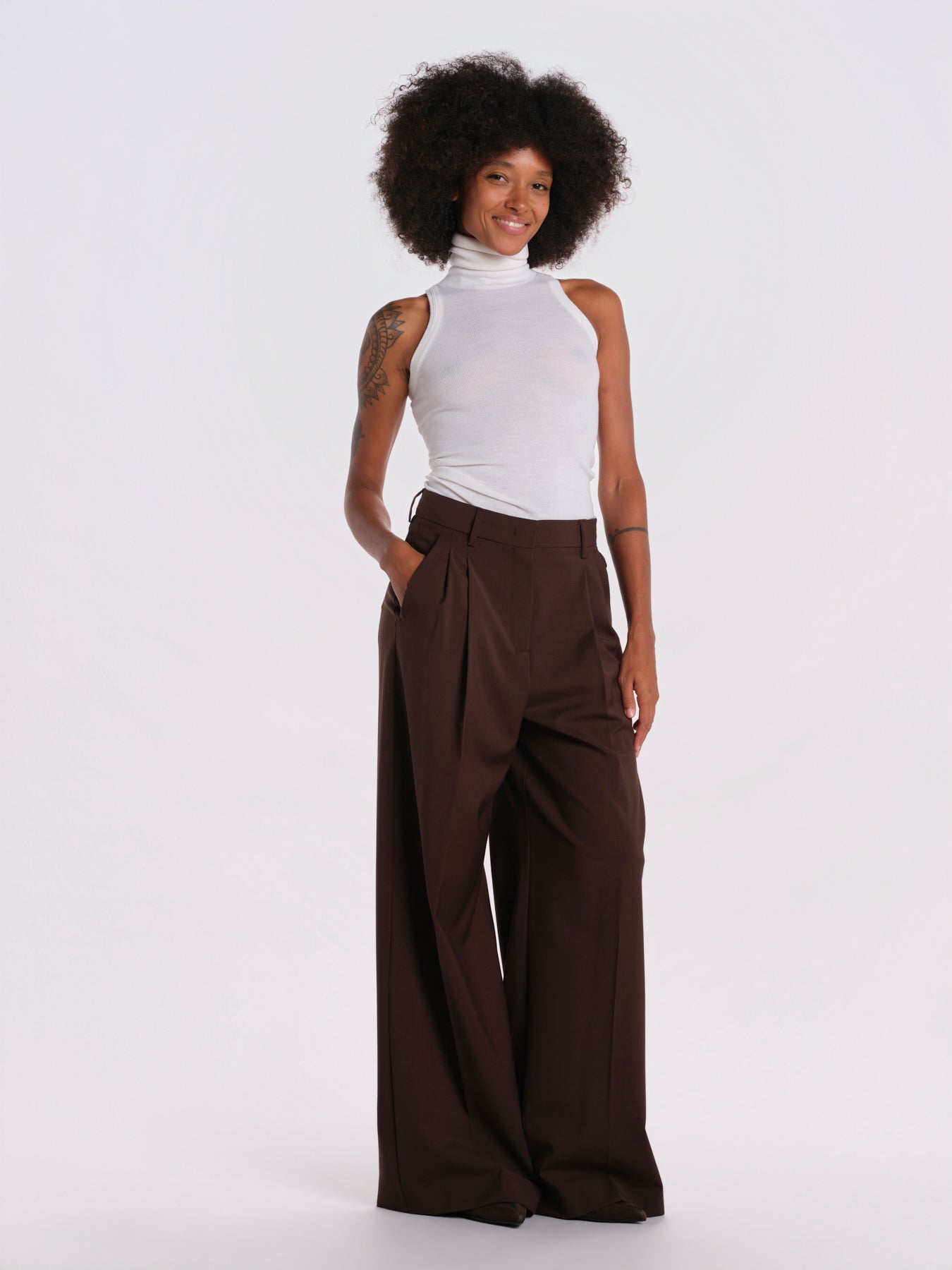 ADELFI pantalone doppia pences tela 2625136032600 013 weekend maxmara 