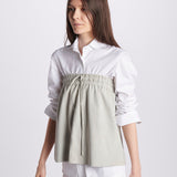 Top camoscio coulisse MIL046 BEIGE CHIARO milaura 