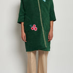 Cappotto ricamato 20C 1PRE CT32EMB GREEN marit ilison 