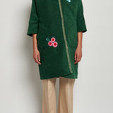 Cappotto ricamato 20C 1PRE CT32EMB GREEN marit ilison 