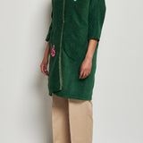 Cappotto ricamato 20C 1PRE CT32EMB GREEN marit ilison 