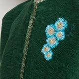 Cappotto ricamato 20C 1PRE CT32EMB GREEN marit ilison 