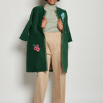 Cappotto ricamato 20C 1PRE CT32EMB GREEN marit ilison 