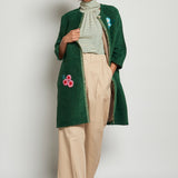 Cappotto ricamato 20C 1PRE CT32EMB GREEN marit ilison 
