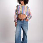 Top corto M/L MOD14 BIANCO MULTI milaura 