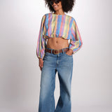 Top corto M/L MOD14 BIANCO MULTI milaura 