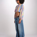 Top corto M/L MOD14 BIANCO MULTI milaura 