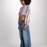 Top corto M/L MOD14 BIANCO MULTI milaura 
