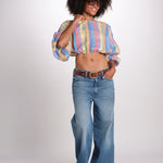 Top corto M/L MOD14 BIANCO MULTI milaura 