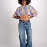 Top corto M/L MOD14 BIANCO MULTI milaura 