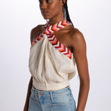 Top ricamo WILLOEMBROIDERY BEIGE chufy 
