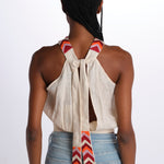Top ricamo WILLOEMBROIDERY BEIGE chufy 