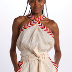Top ricamo WILLOEMBROIDERY BEIGE chufy 