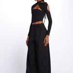 JOSIE top incrociato con spalla nuda JOSIE DEEP BLACK amazuìn 
