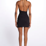 YULIA mini dress YULIA DEEP BLACK amazuìn 