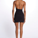 YULIA mini dress YULIA DEEP BLACK amazuìn 