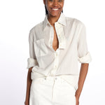 Camicia ANGELO con rouches ANGELO1TEE OFFWHITE antik batik 
