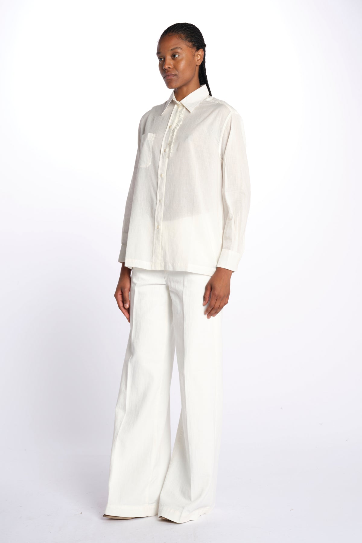 Camicia ANGELO con rouches ANGELO1TEE OFFWHITE antik batik 