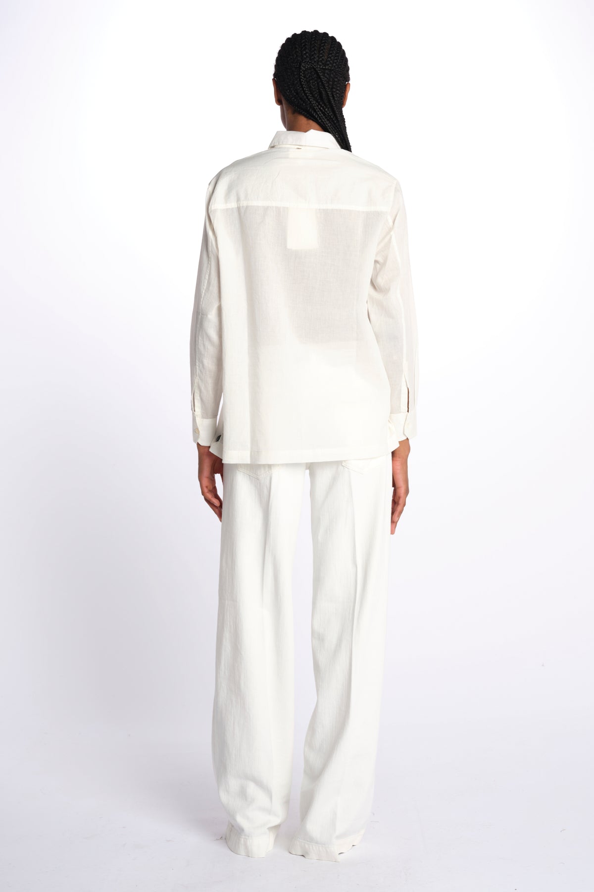 Camicia ANGELO con rouches ANGELO1TEE OFFWHITE antik batik 