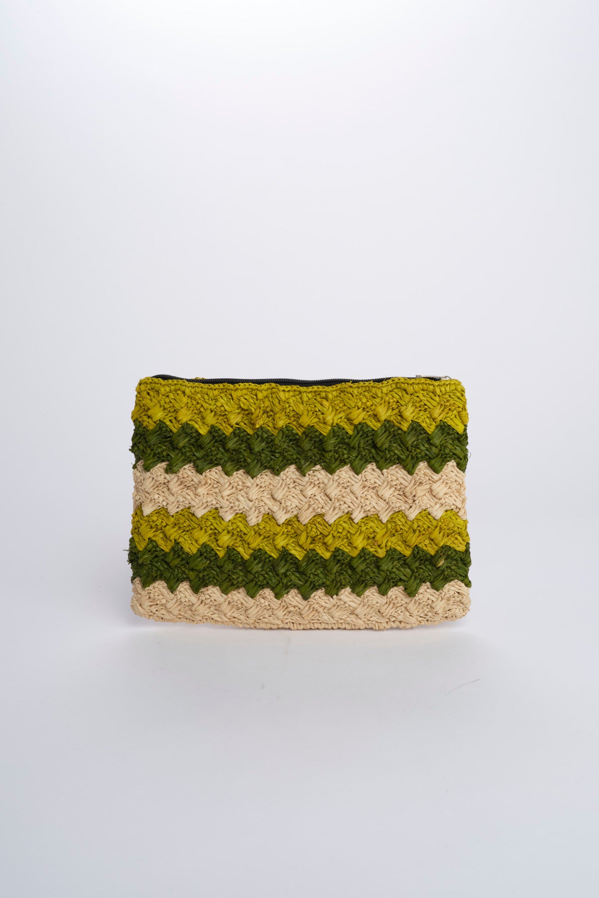 PERLA pochette a righe PERLA VERDE camalya 