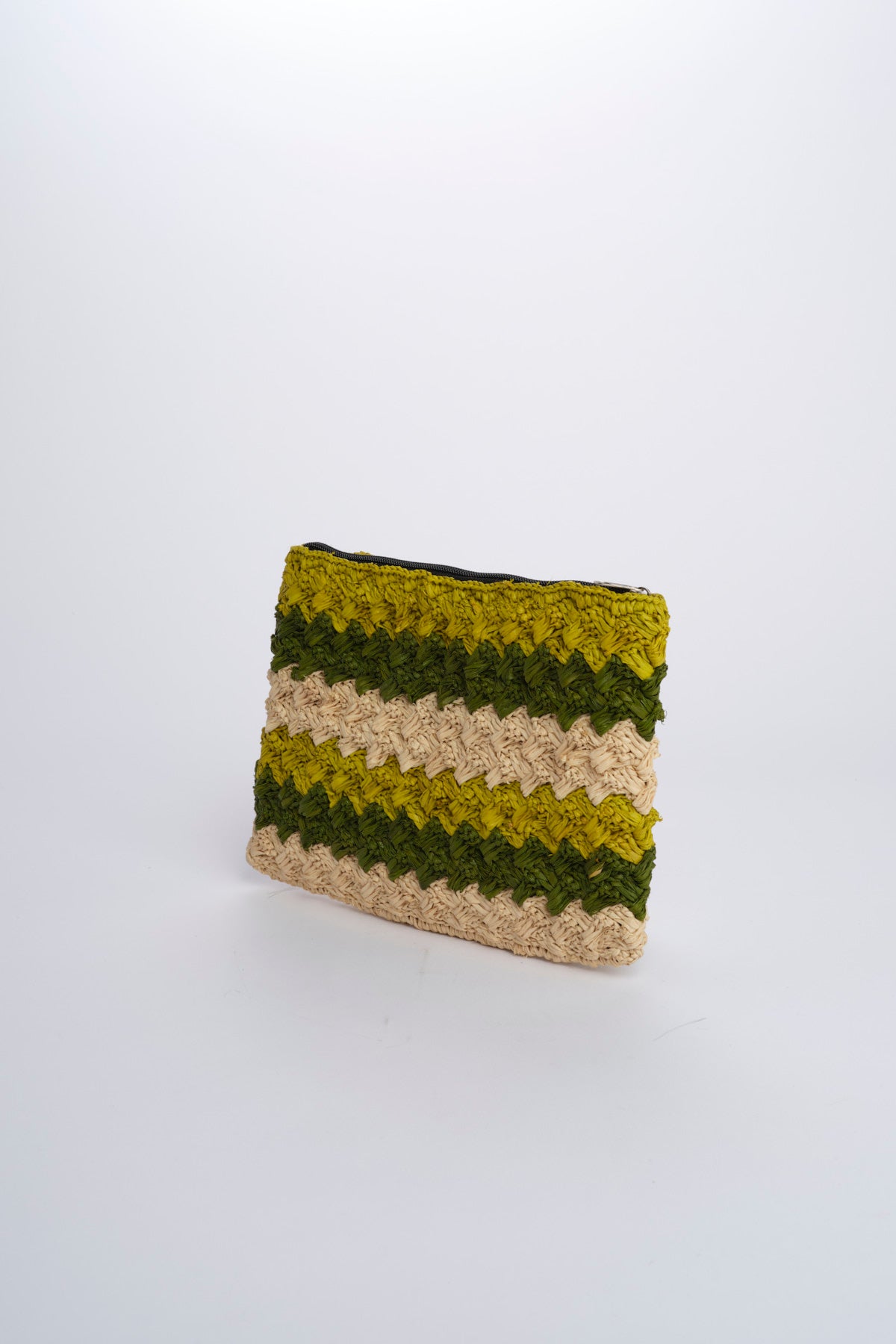 PERLA pochette a righe PERLA VERDE camalya 
