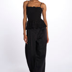 Top MARTINA elastico sangallo DM 1229 BLACK damson madder 
