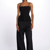 Top MARTINA elastico sangallo DM 1229 BLACK damson madder 