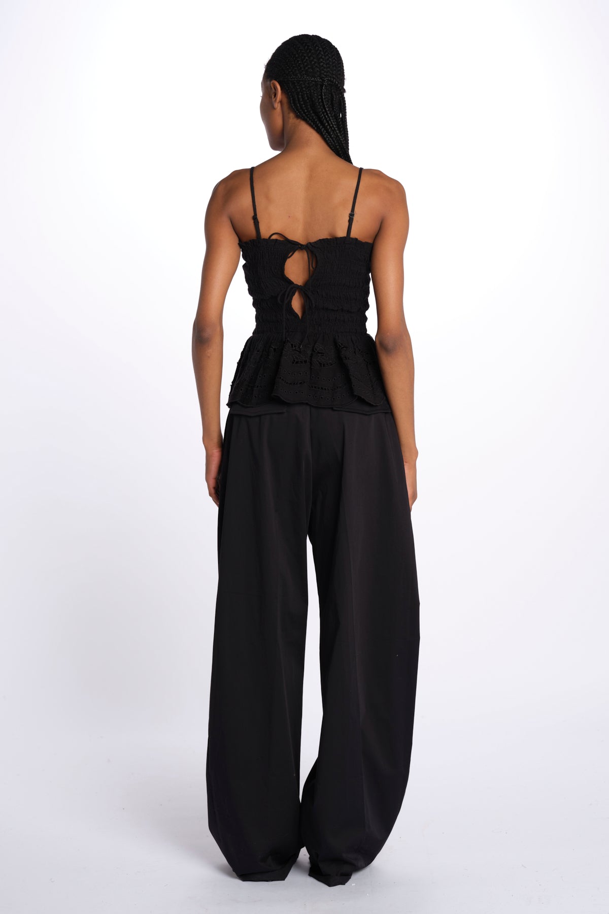 Top MARTINA elastico sangallo DM 1229 BLACK damson madder 