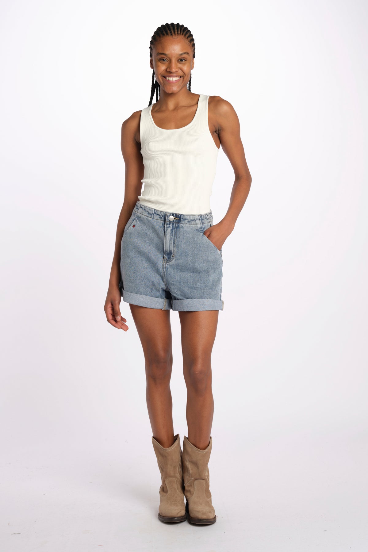 AMY short jeans fl 32 sh0 by fam. AMY BLUE fam 