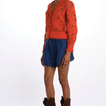 Cardigan FLORAL ORANGE cotone pizzo 332360 ORANGE farm rio 