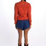 Cardigan FLORAL ORANGE cotone pizzo 332360 ORANGE farm rio 