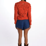 Cardigan FLORAL ORANGE cotone pizzo 332360 ORANGE farm rio 