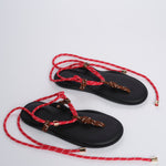 FLO' TWIN  sandalo infradito allacciato alla schiava FLÒ TWIN BROWN RED flòwze 