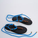 FLO' TWIN  sandalo infradito allacciato alla schiava FLÒ TWIN BRWON SKYBLUE flòwze 