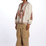 Camicia CINTHYA con ricamo plastron CINTHYA OFFWHITE fortela 