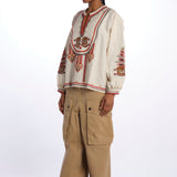 Camicia CINTHYA con ricamo plastron CINTHYA OFFWHITE fortela 
