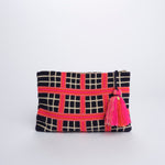 PELICAN bustina a quadretti G12W-0003-3018 DARK BLU PINK guanabana 