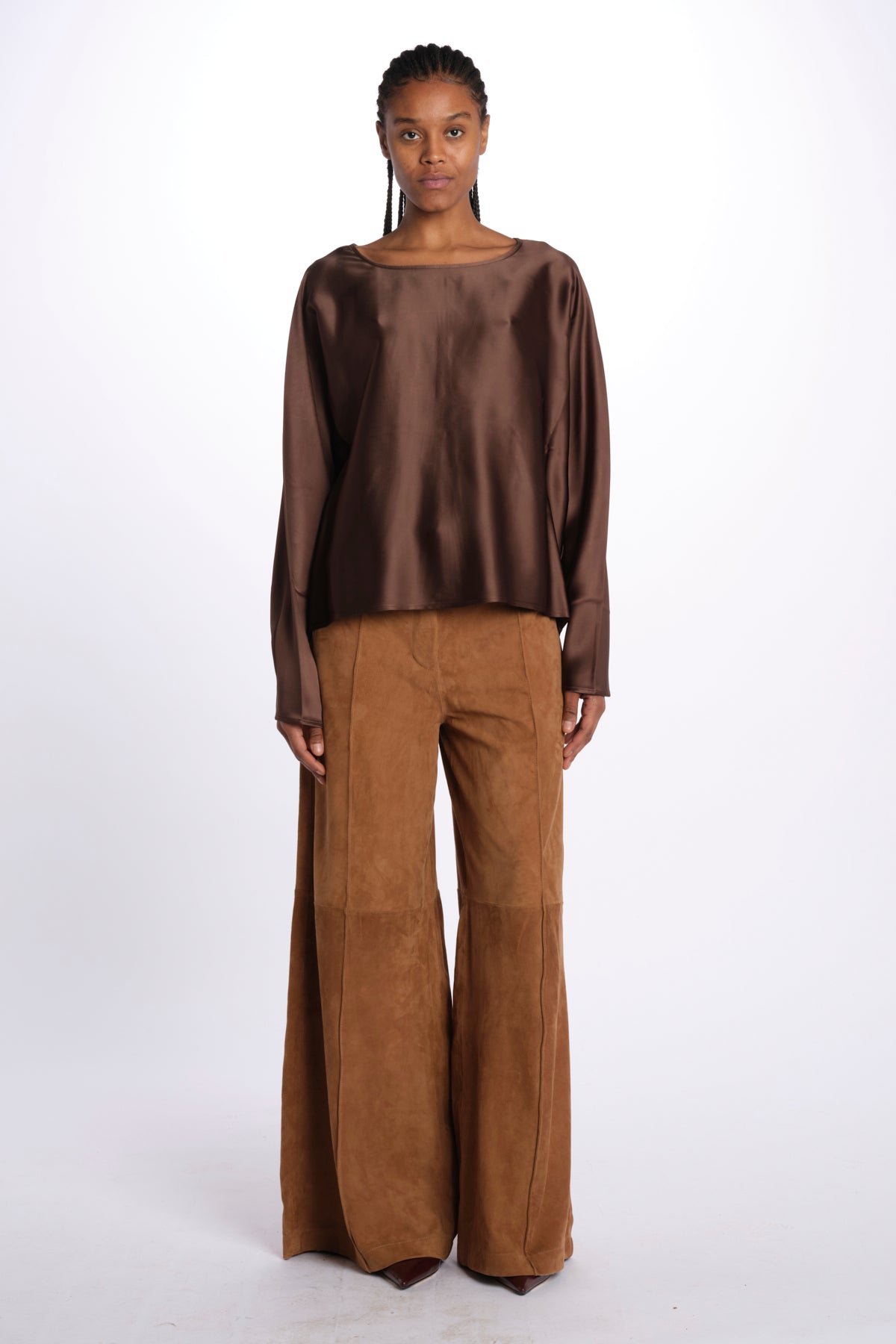 Camicia CANDY raso 5453187 TOFFEE herskind 
