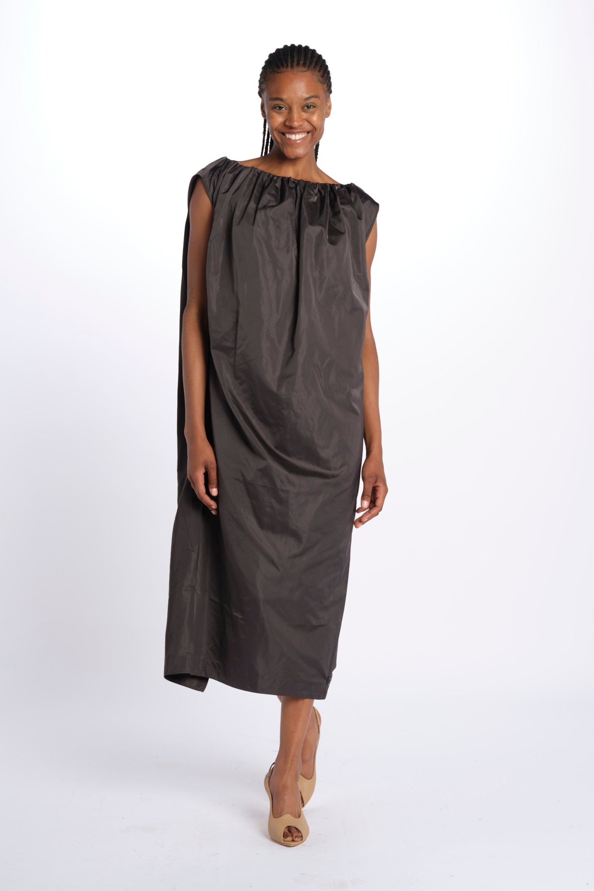 Abito VERONIKA raso midi 5594155 STEEL herskind 