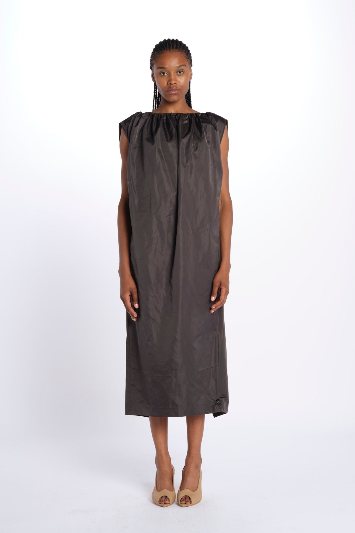 Abito VERONIKA raso midi 5594155 STEEL herskind 