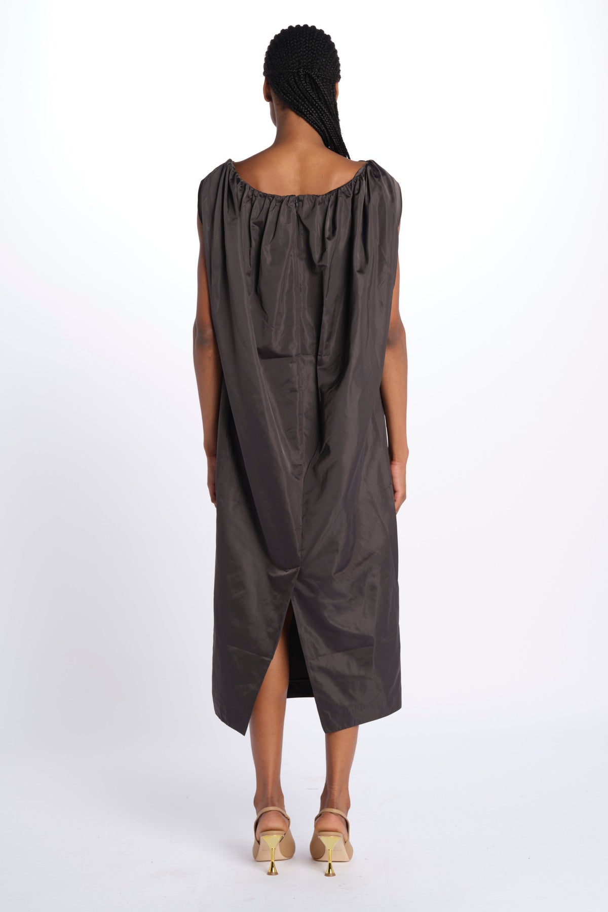 Abito VERONIKA raso midi 5594155 STEEL herskind 