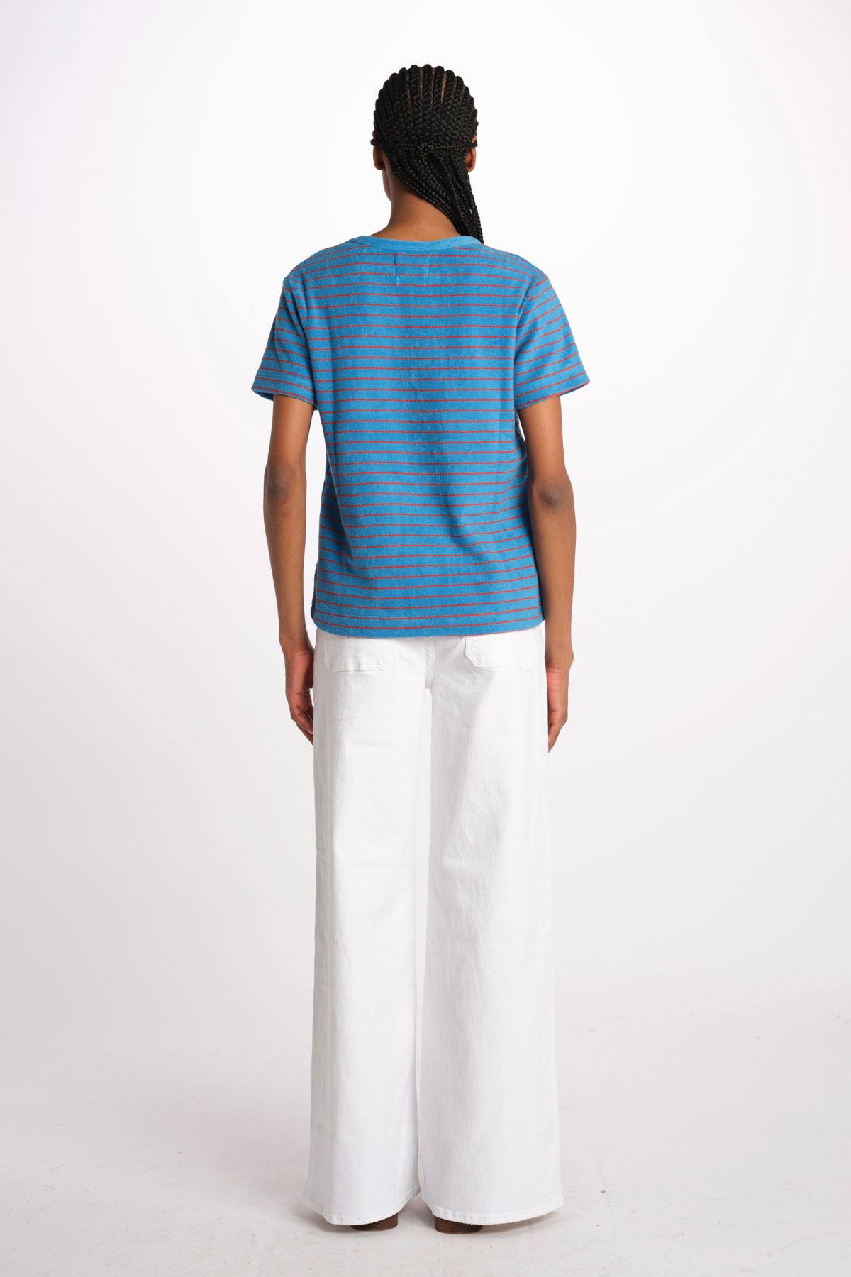 T-shirt girocollo spugna righe SKY DREAMERS AZZURRO howlin' 
