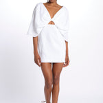 DRESS HELLI mini abito con manica a sbuffo DRESS HELLI BIANCO inasami 
