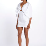 DRESS HELLI mini abito con manica a sbuffo DRESS HELLI BIANCO inasami 