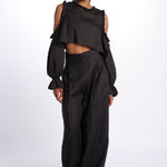 HEINI pantalone over PANTS HEINI NERO inasami 