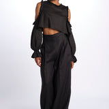 HEINI pantalone over PANTS HEINI NERO inasami 