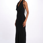 Top TALIA scollo con drappeggi T147 018 BLACK just bee queen 