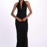 Top TALIA scollo con drappeggi T147 018 BLACK just bee queen 