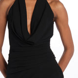 Top TALIA scollo con drappeggi T147 018 BLACK just bee queen 